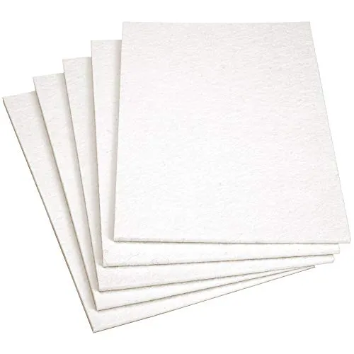 Adsamm Fogli Feltro A4 200x300 mm 5 Pezzi Bianchi 5,5 mm