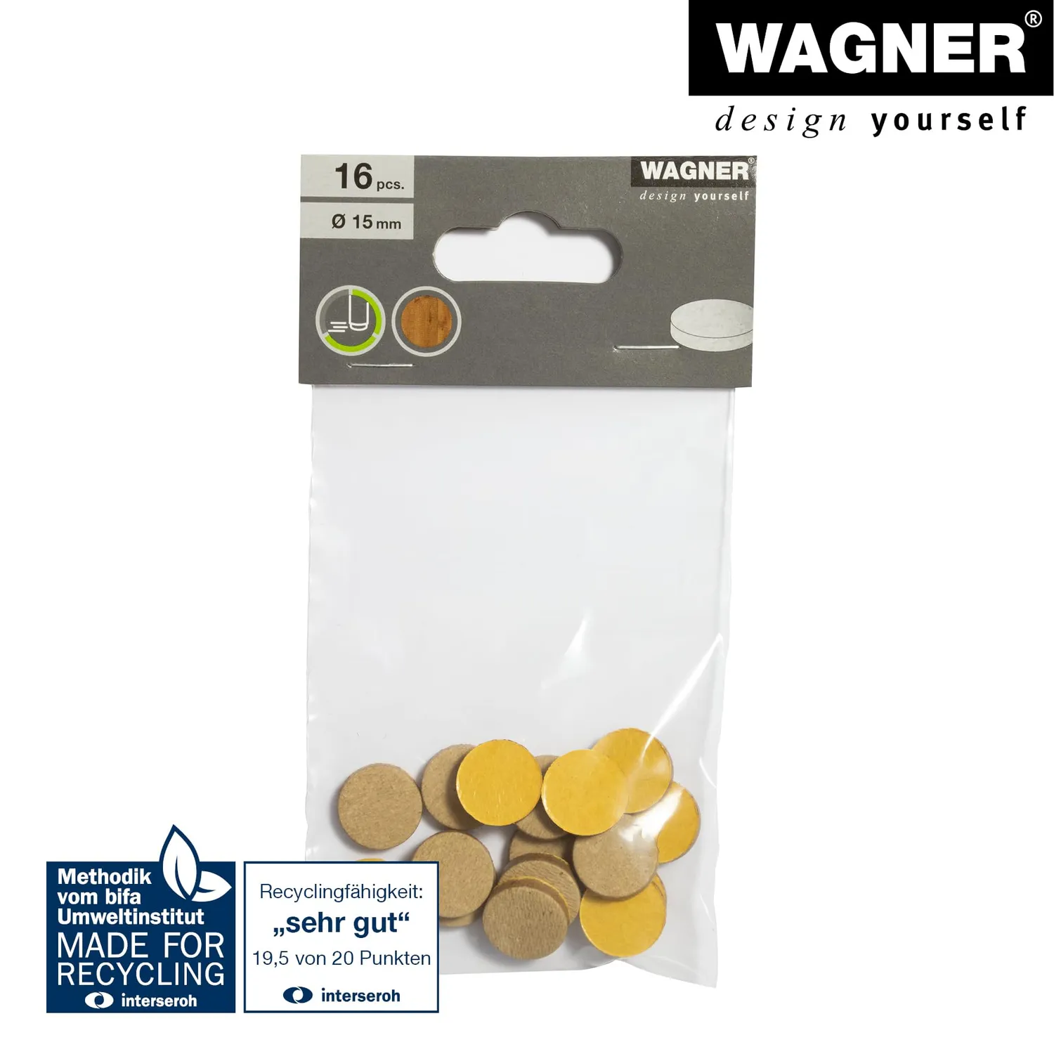 Wagner SYNO EH 1015 pattini adesivi Ø15 mm 16 pezzi