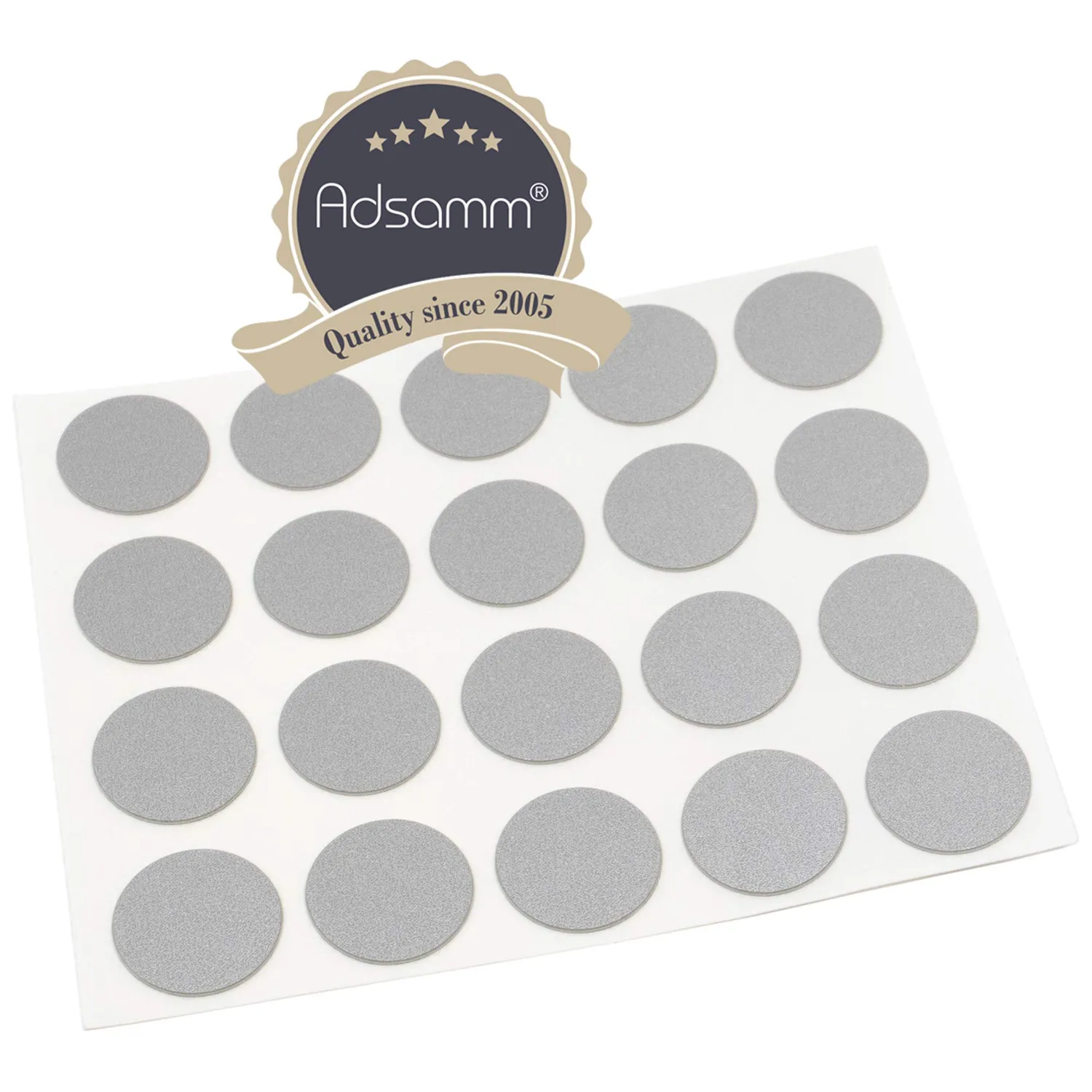 Adsamm copriforo adesivi argento 13 mm 20 pezzi ultrasottili