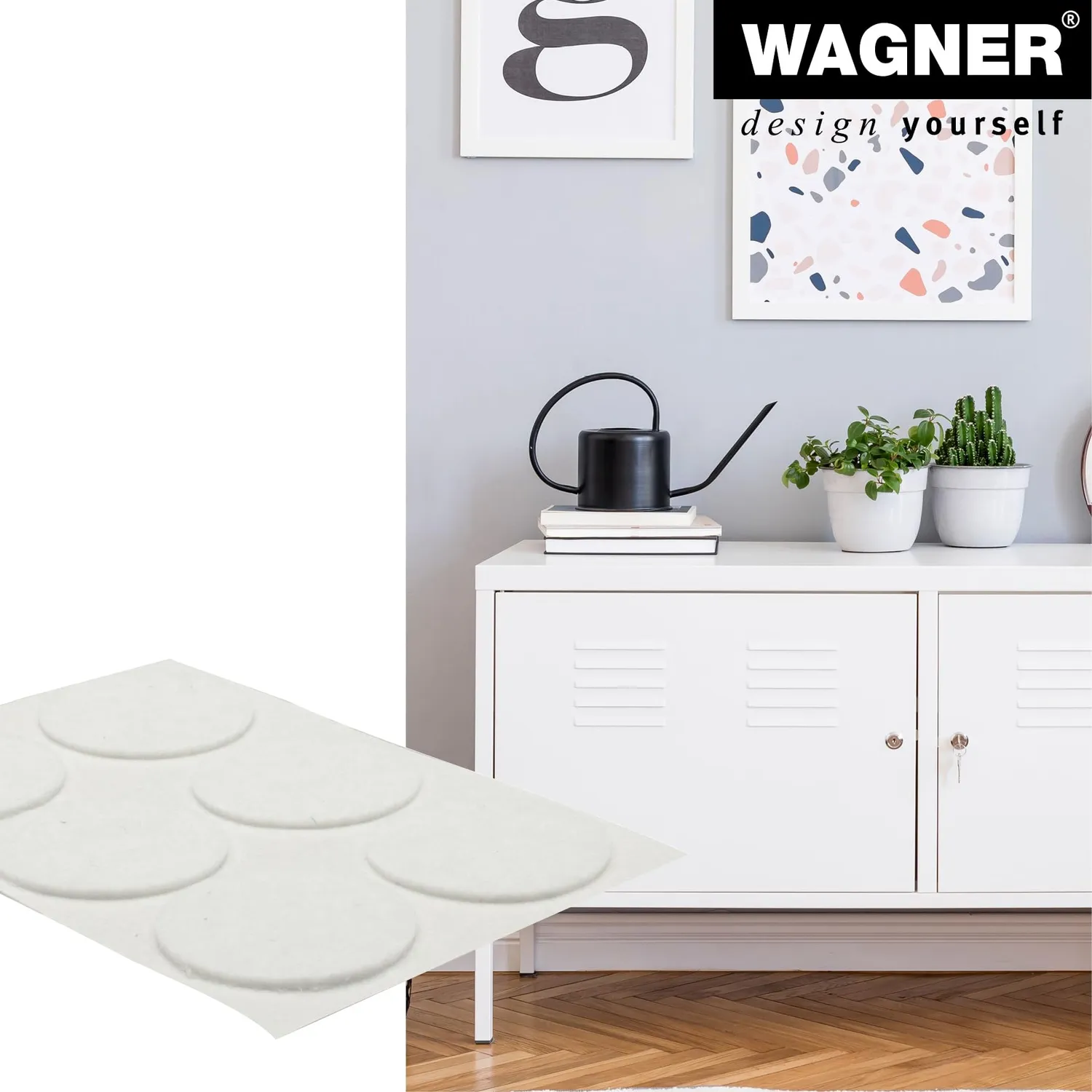 Wagner EH 0025 feltrini adesivi 25 mm 24 pezzi bianchi