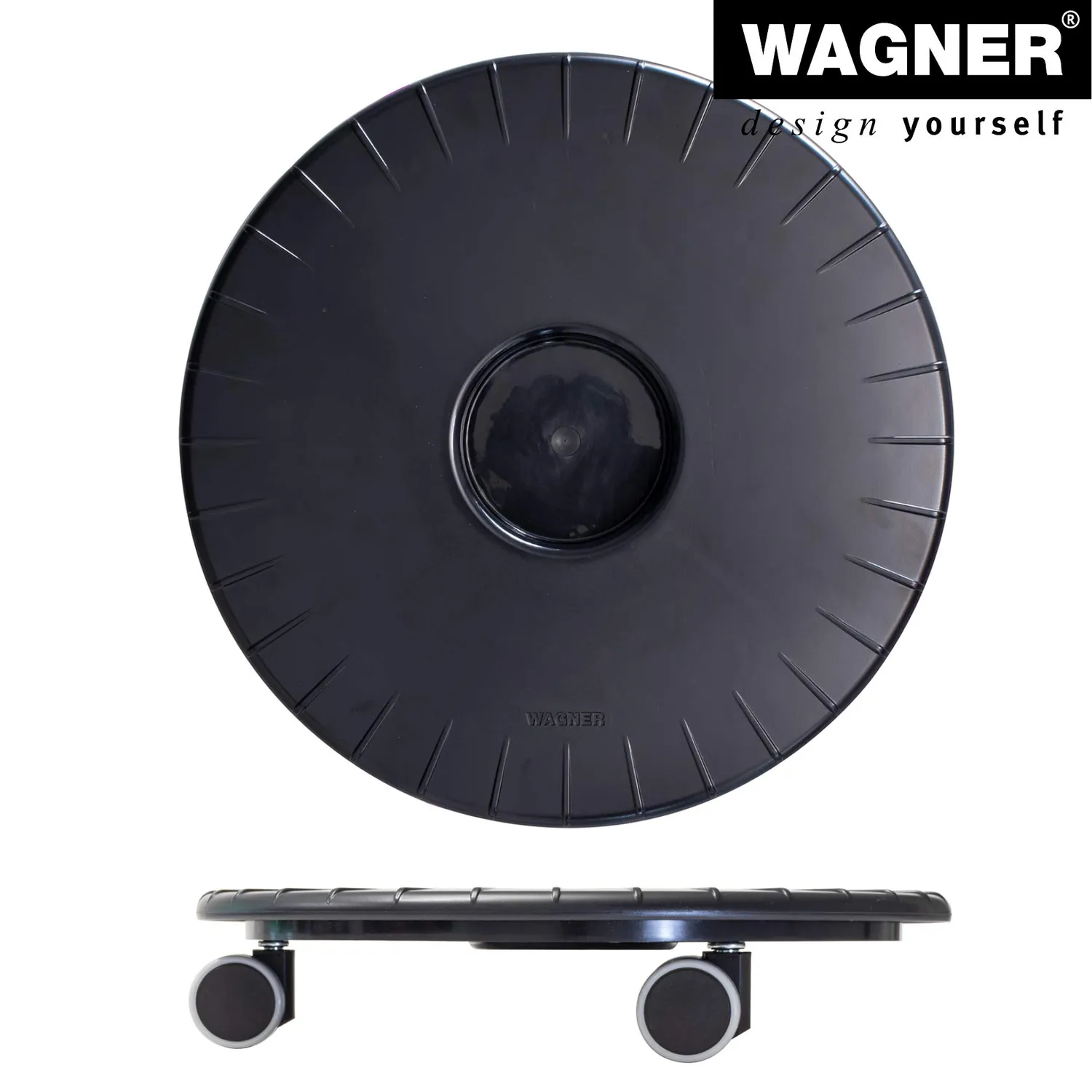 Wagner Flat carrello piante tondo 30 cm nero 80 kg