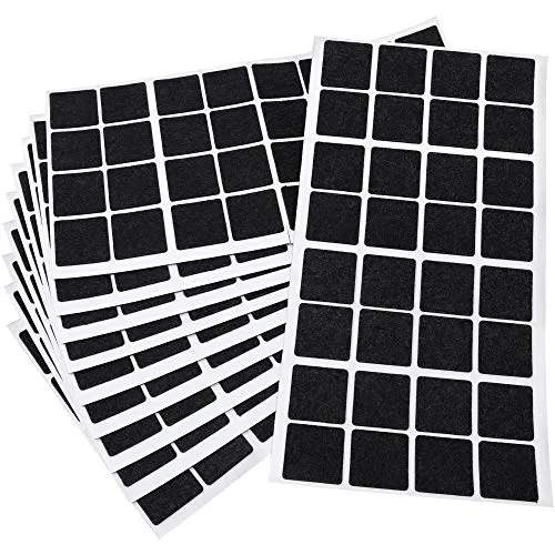 Adsamm feltrini ultrasottili 25x25 mm neri 320 pezzi 1,5 mm