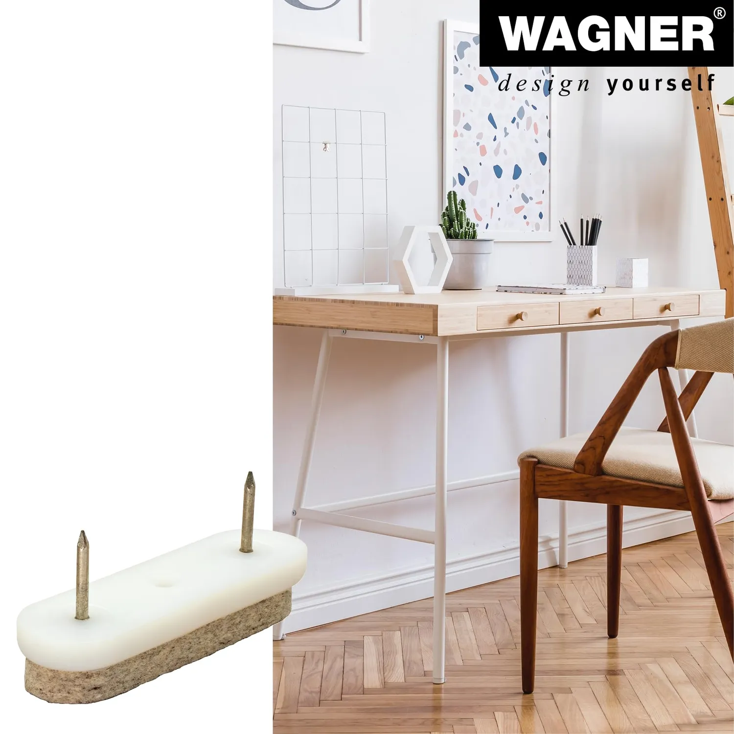 Wagner EH 0862 15086299 pattini feltro da inchiodare 4 pezzi