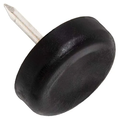 Adsamm PG-N-BL-20-100 pattini plastica con chiodo neri 20mm 100pz