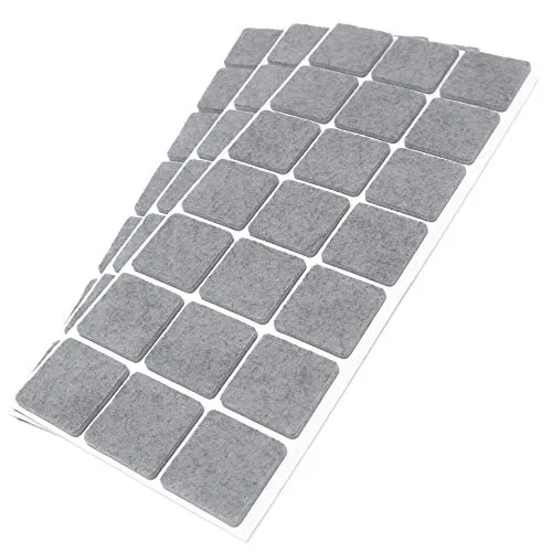 Adsamm feltrini autoadesivi 30x30 mm grigi 63 pezzi 3,5 mm
