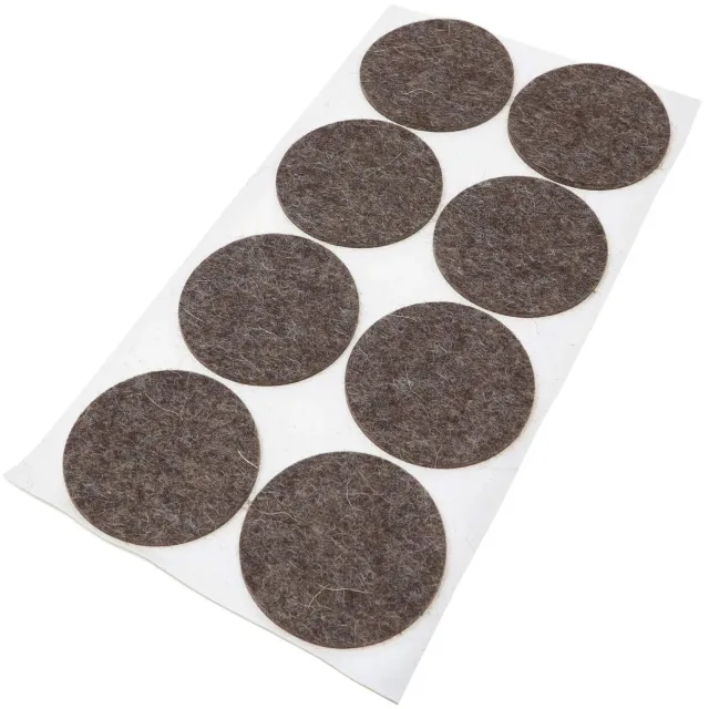 Adsamm Quality Feltrini Lana Ø60 mm Marroni 8 Pezzi