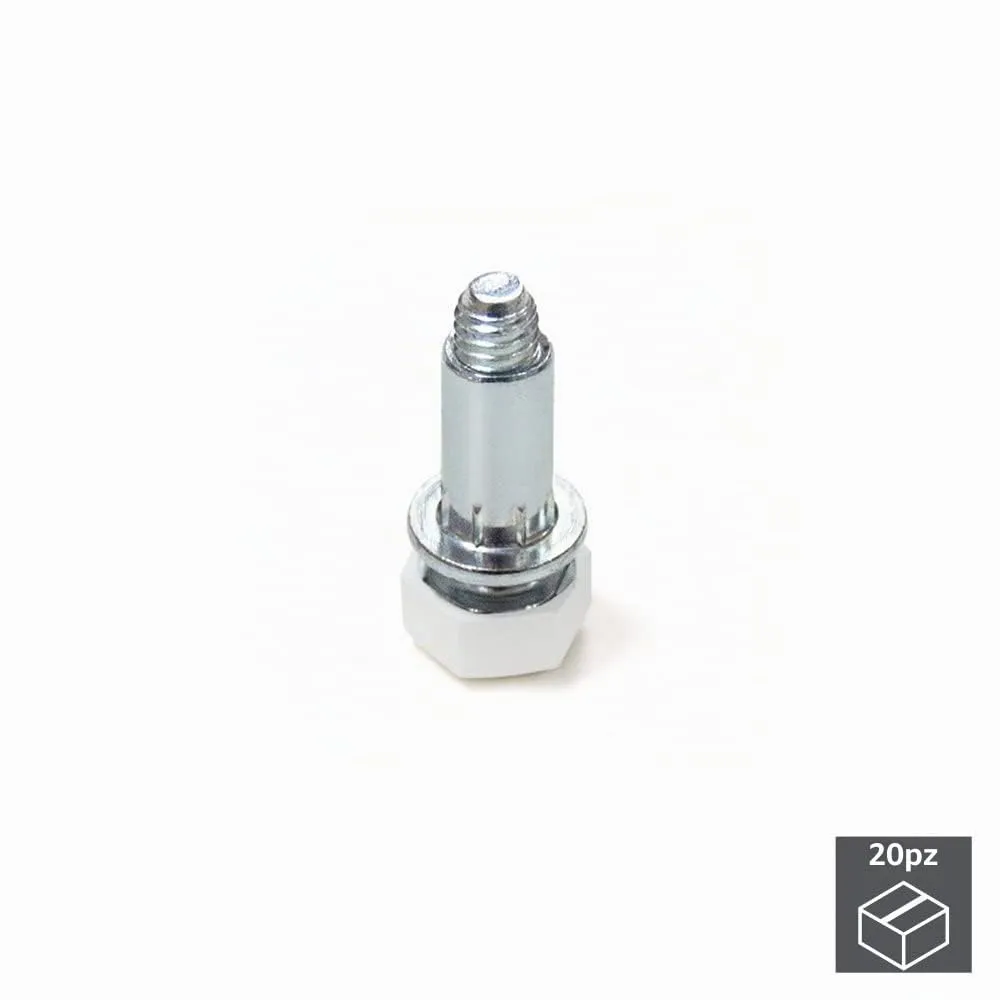 Emuca 2020015 piedino regolabile M6 20 pezzi bianco 18 mm