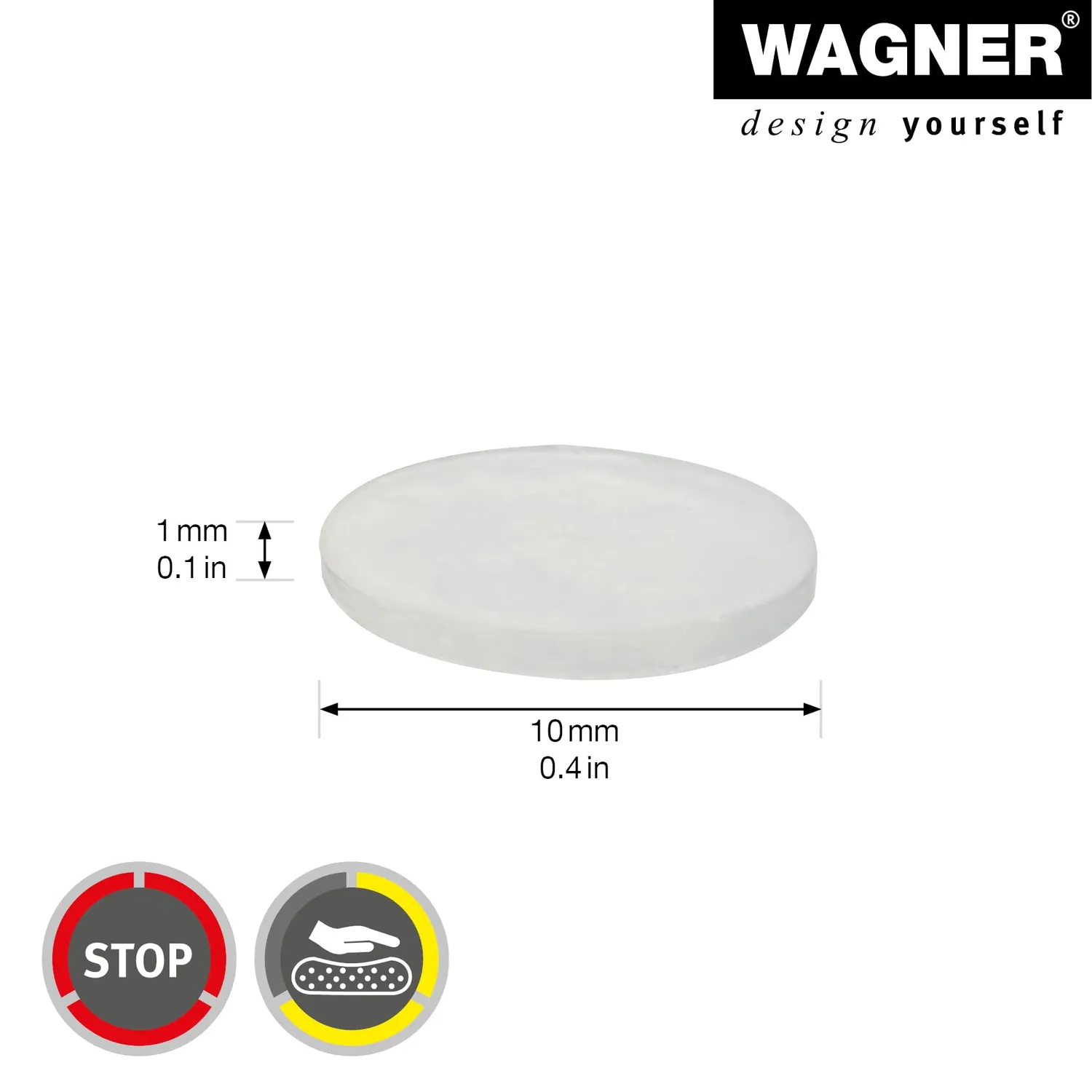 Wagner 15300199 EH 3001 gommini elastici trasparenti 24 pezzi