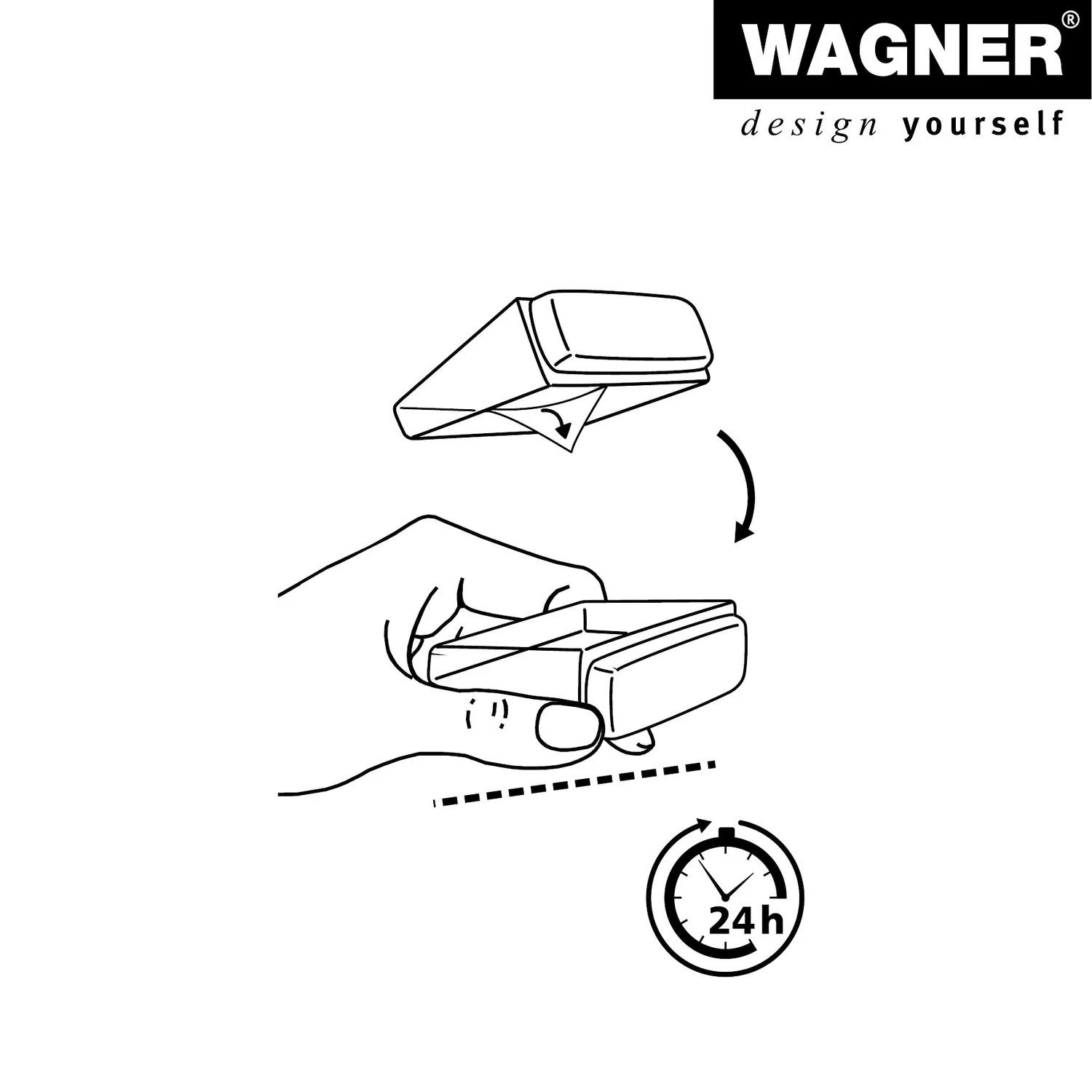 Wagner Clear Fermaporta Pavimento Adesivo 45x38 mm