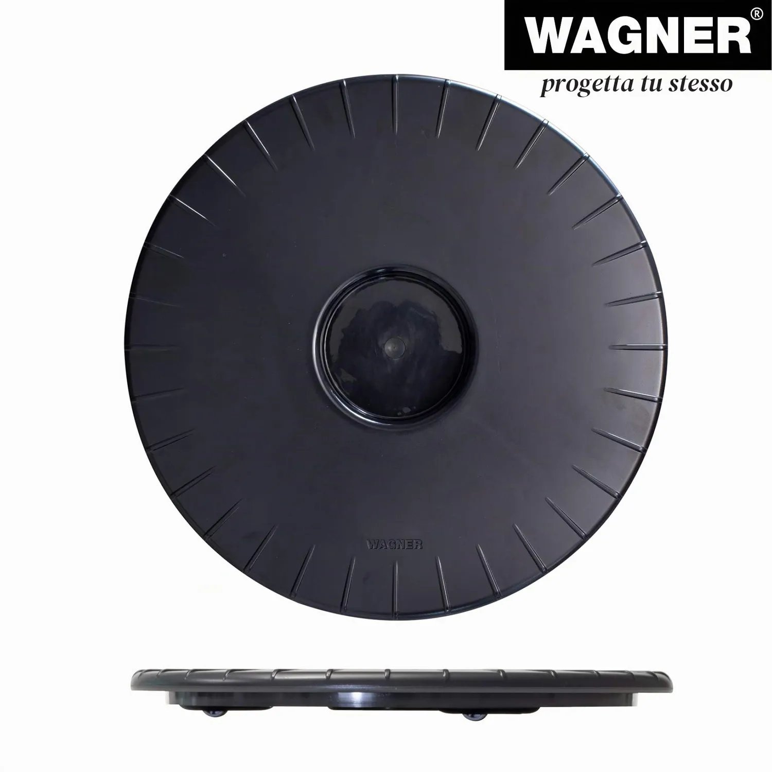 Wagner Ultraflat Sottovaso Ruote Ø30x2,5 cm Nero 100 kg