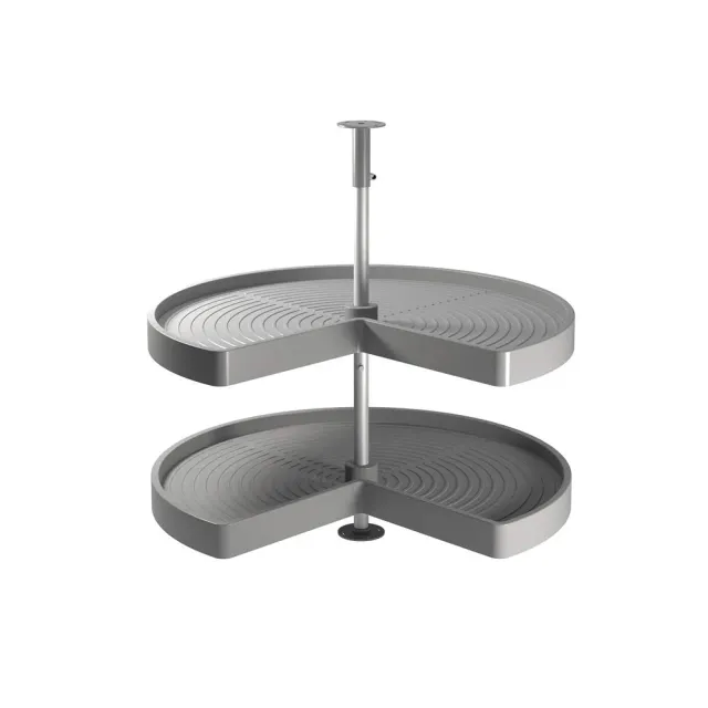 Emuca cestello girevole cucina 3/4 Ø710 mm grigio 2 cestelli