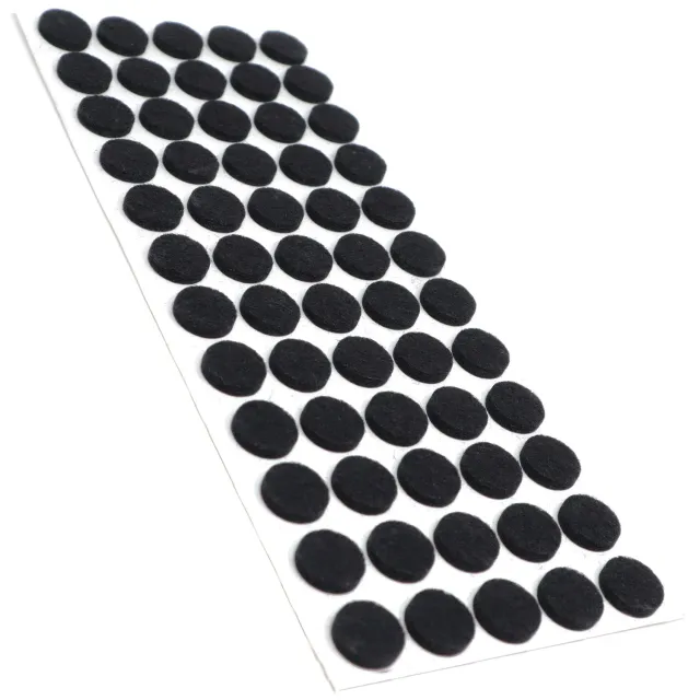 Adsamm Feltrini Autoadesivi Ø 14 mm Nero 60 Pezzi 3,5 mm