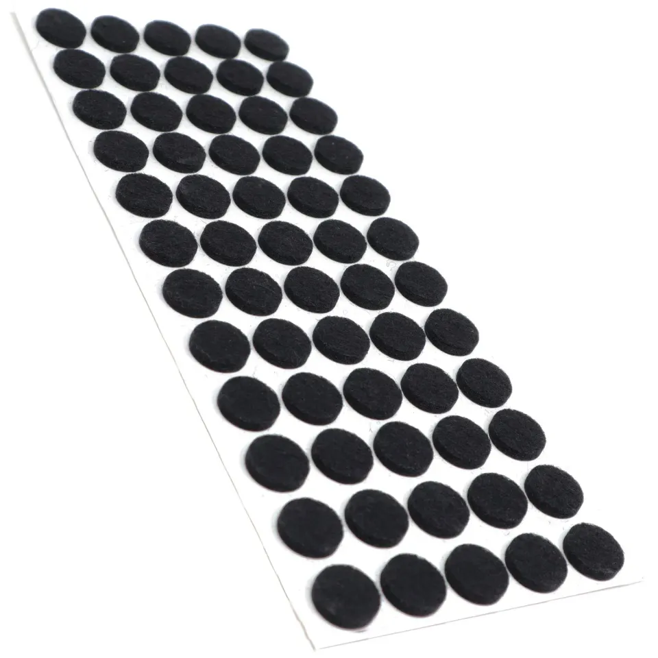 Adsamm Feltrini Autoadesivi Ø 14 mm Nero 60 Pezzi 3,5 mm