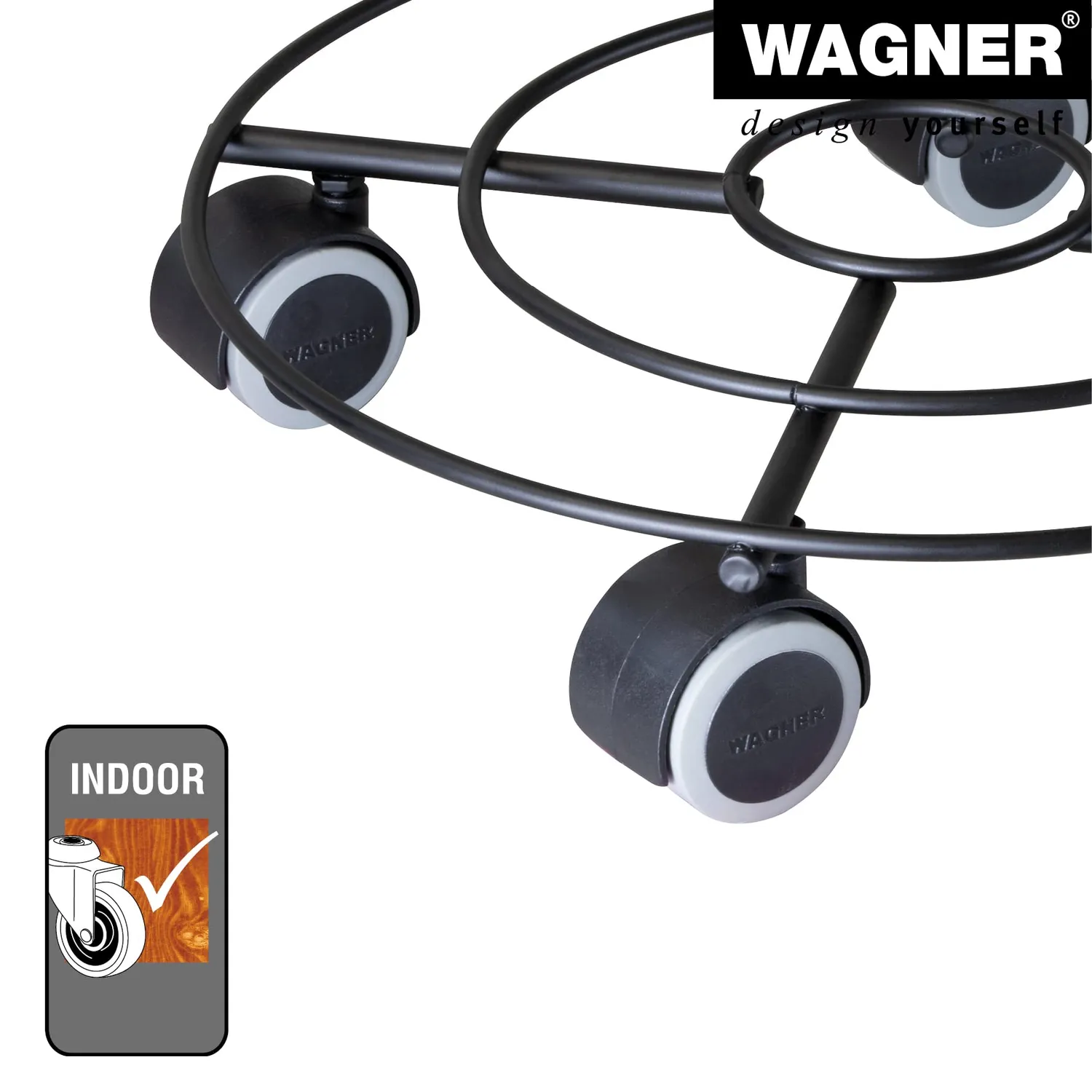 Wagner Draht GH 0944 sottovaso con ruote Ø 30 cm portata 60 kg