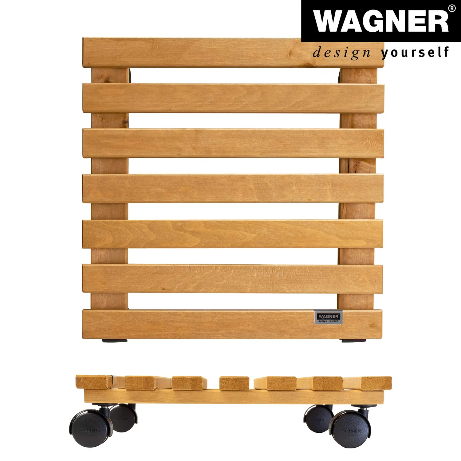 Wagner carrello piante 35x35 terracotta con ruote legno