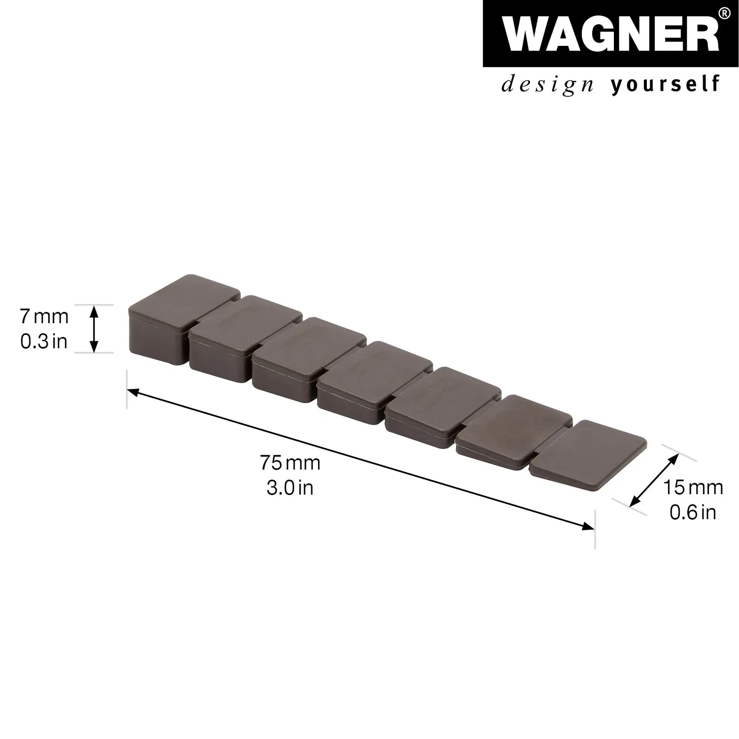 WAGNER Coneo Flex cuneo porta plastica set 9 pezzi marrone