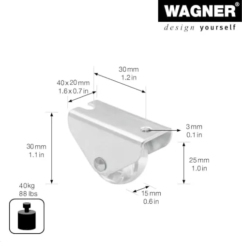 Wagner Design RO 0555 rotella fissa trasparente 25 mm 1 pz