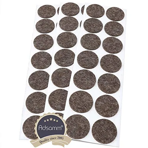 Adsamm Quality 32 mm feltrini autoadesivi 42 pezzi marrone tondi