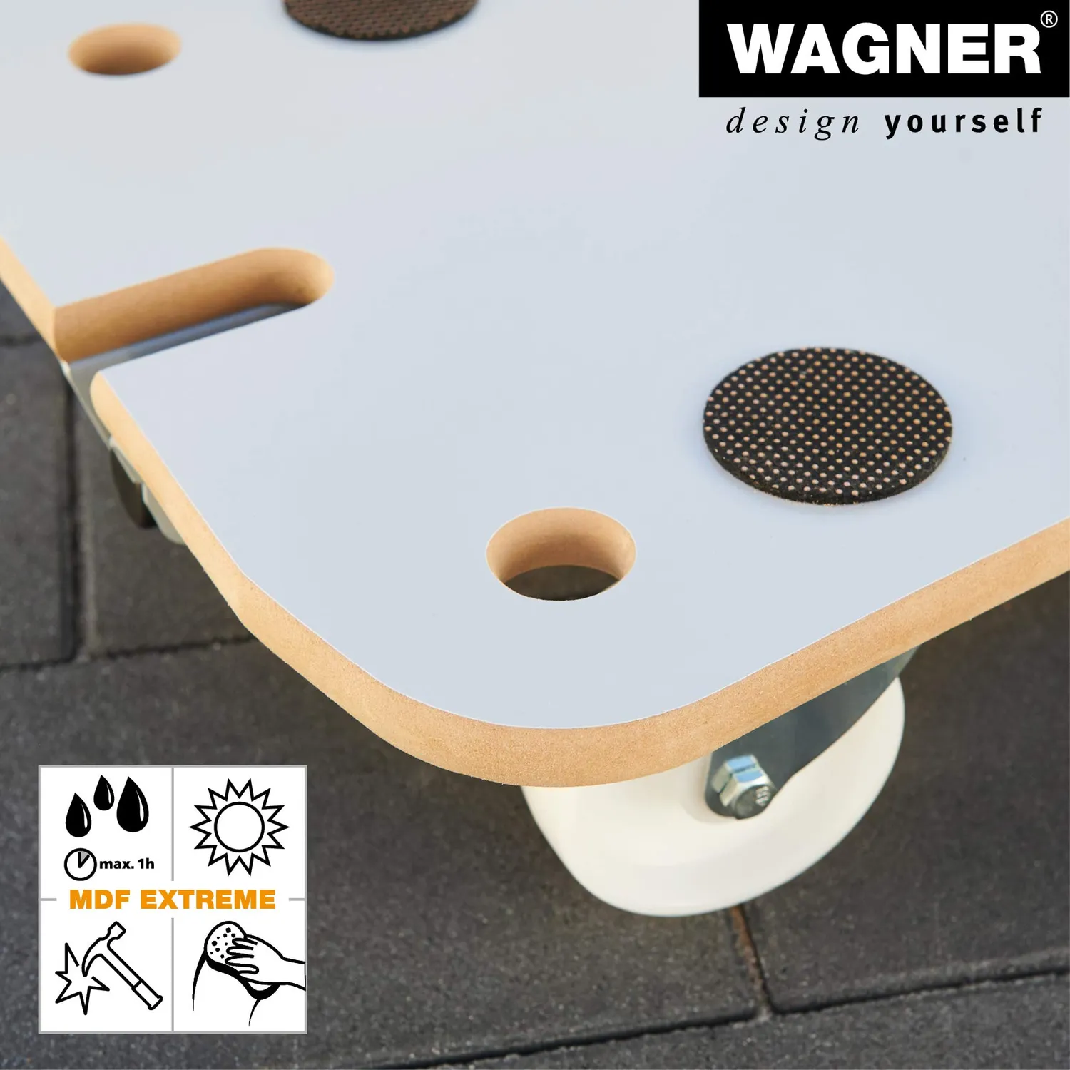 Wagner MM 1389 Carrello Trasporto 79x39 cm 200 kg Timone