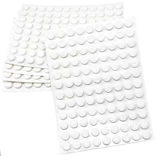 Adsamm Feltrini Autoadesivi Ø 10 mm Bianchi 540 Pezzi 3,5 mm