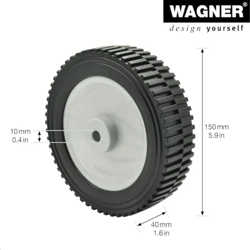 Wagner RO 8151 ruota ricambio nera 150 x 40 mm
