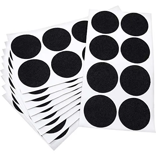Adsamm Ultrasottili Ø 50 mm Feltrini Autoadesivi 80 pz Neri 1,5 mm