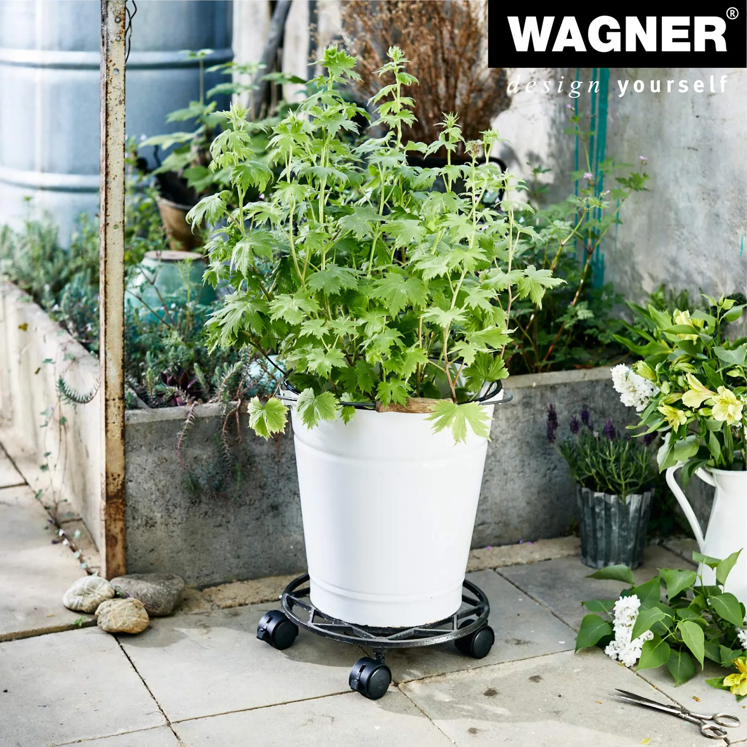 Wagner Antik Stella 20092101 carrello piante nichel opaco Ø29
