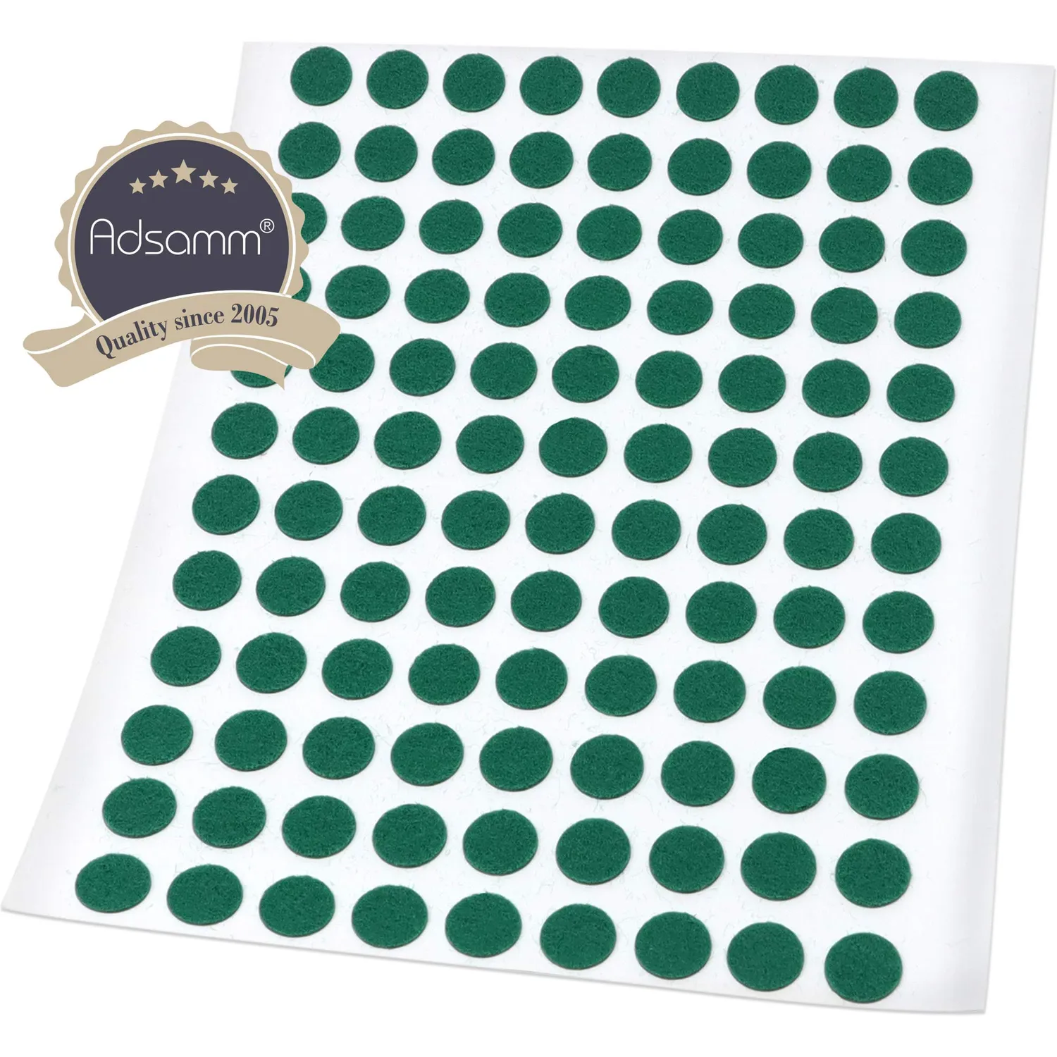 Adsamm Feltrini Ultrasottili Ø10 mm Verdi 108 Pezzi 1,5 mm