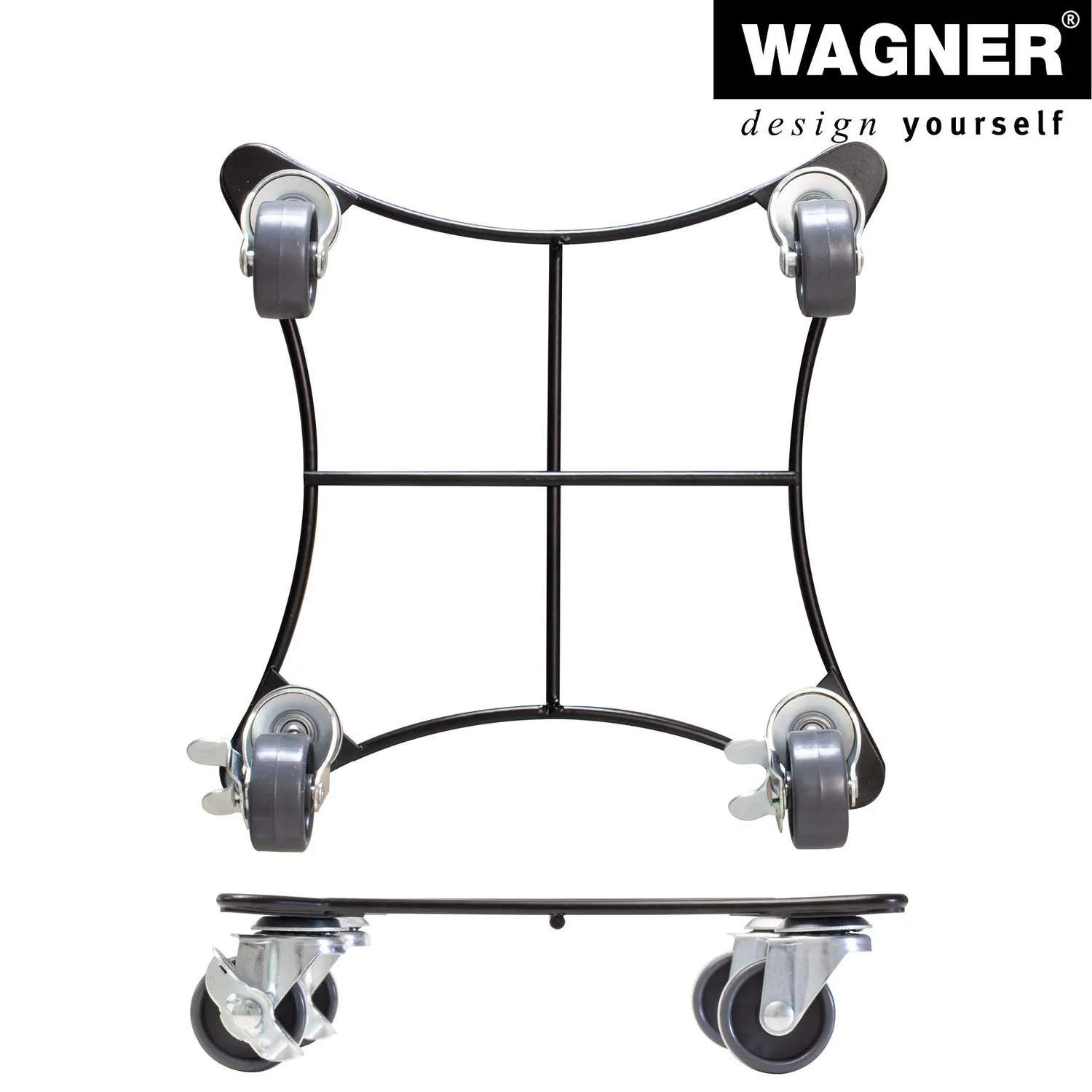 Wagner Retro Style 20094001 carrello piante nero Ø30 cm 60 kg