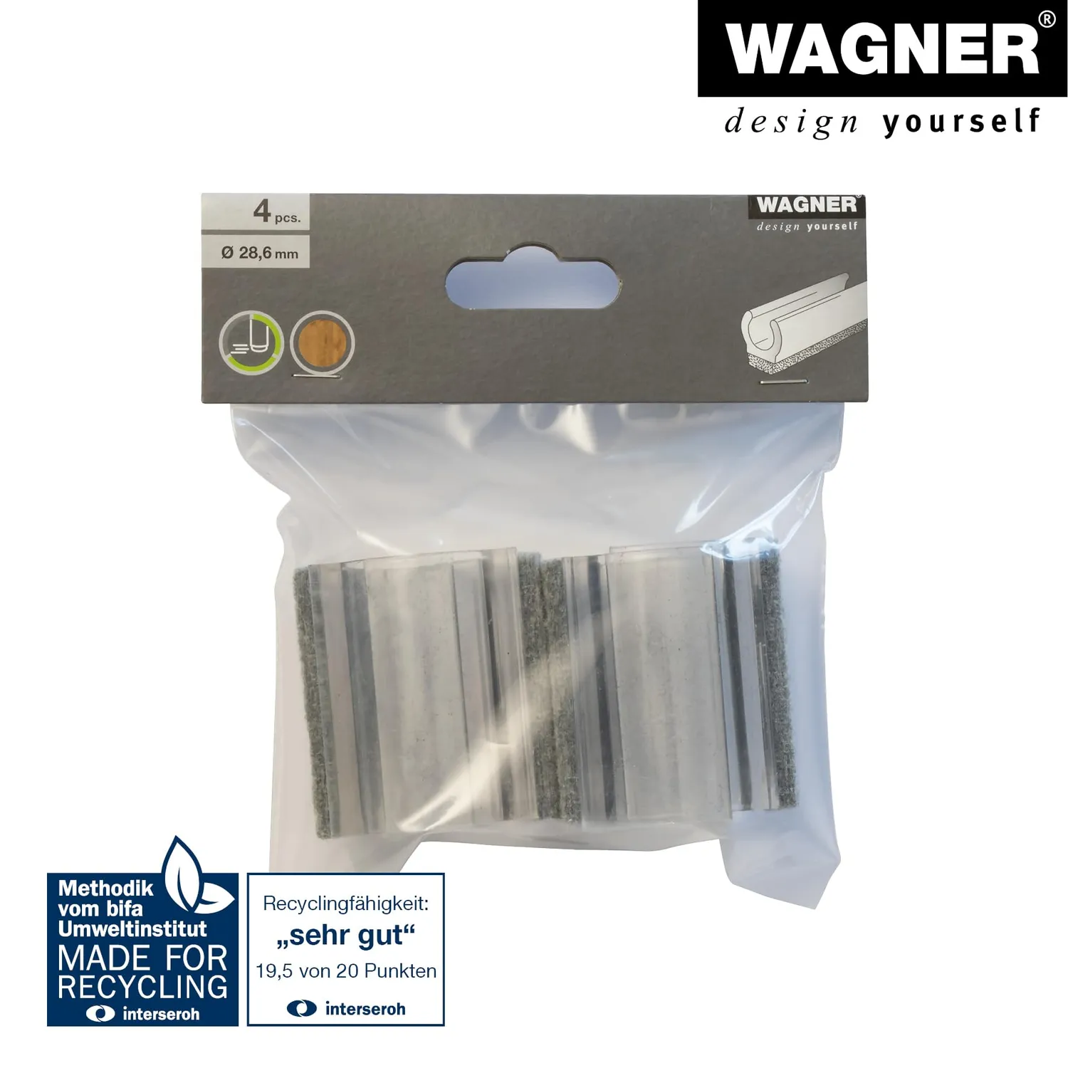 Wagner 15069499 feltrini tubi tondi 22-29 mm 4 pezzi