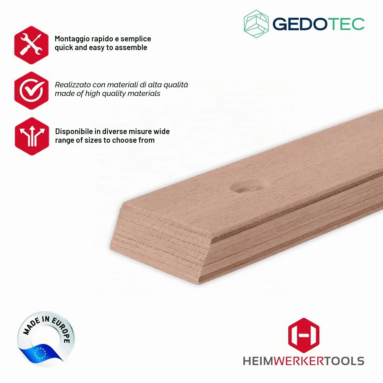 Gedotec Country reggimensola faggio 150x100 mm 2 pezzi