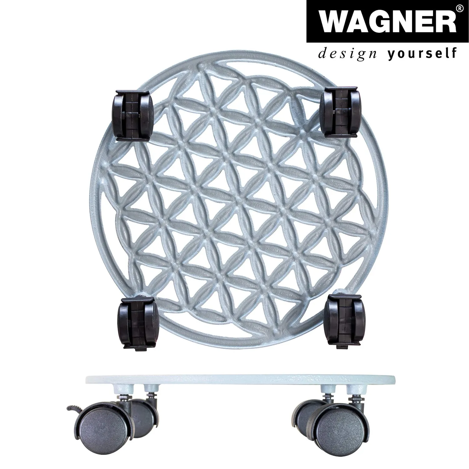 Wagner Flower of Life 20091901 carrello piante bianco Ø29 cm