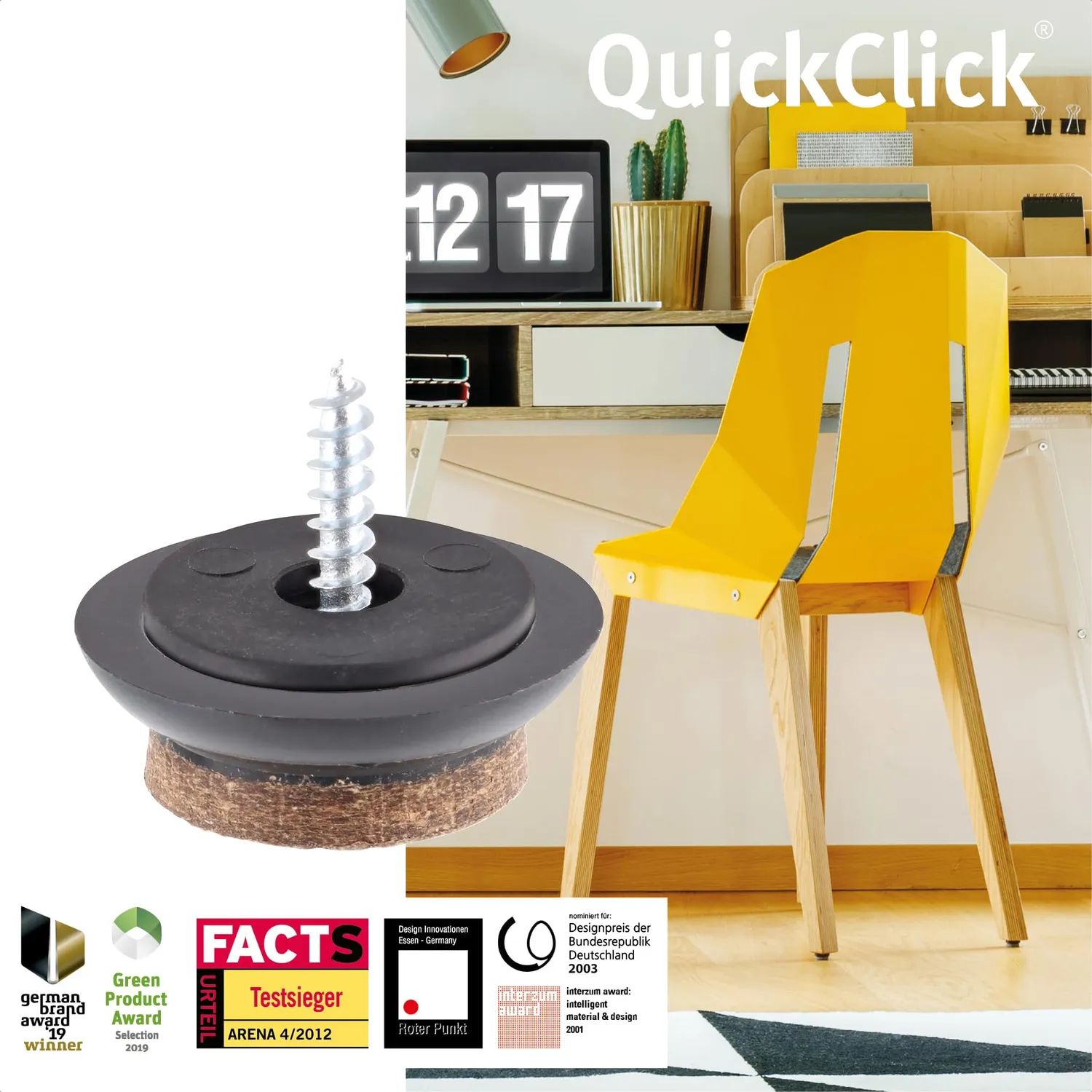 Wagner QuickClick 16781600 feltrini avvitare SYNO Slim 20 mm 4 pezzi