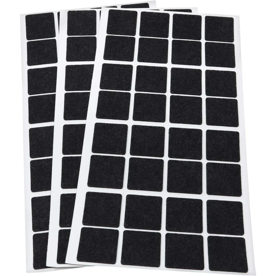 Adsamm feltrini autoadesivi 25x25 mm neri 96 pz ultrasottili