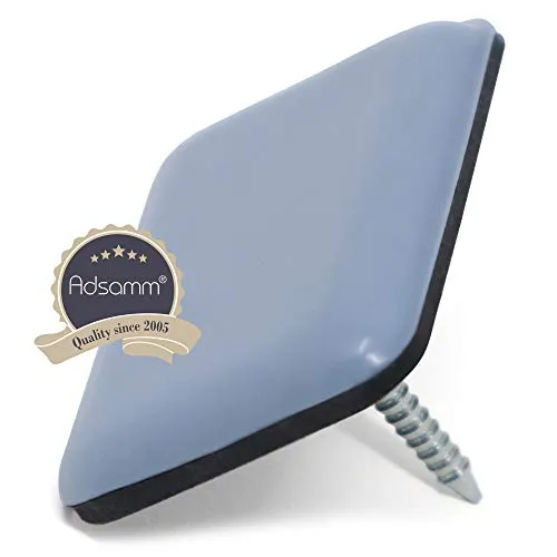 Adsamm scivoli PTFE con chiodo 24x35 mm 16 pezzi grigi