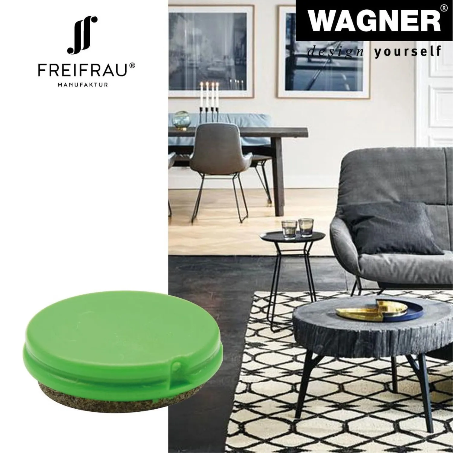 Wagner QuickClick QC 7989 feltrini Ø 25 mm 8 pezzi lana ultrasoft