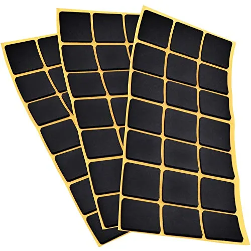 Adsamm Piedini Antiscivolo 30x30 mm Neri 63 Pezzi 2,5 mm
