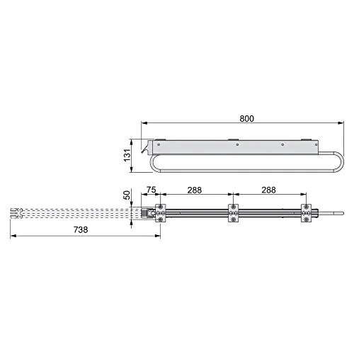 Emuca appendiabiti estraibile armadio 800 mm grigio