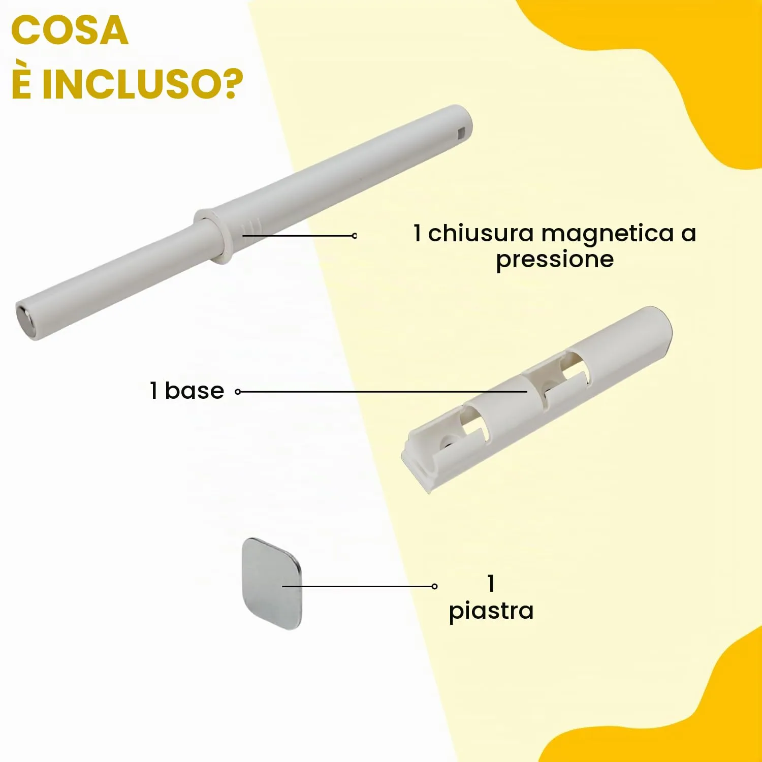 Indaux Impulse pistoncino push to open 55mm grigio chiaro magnete