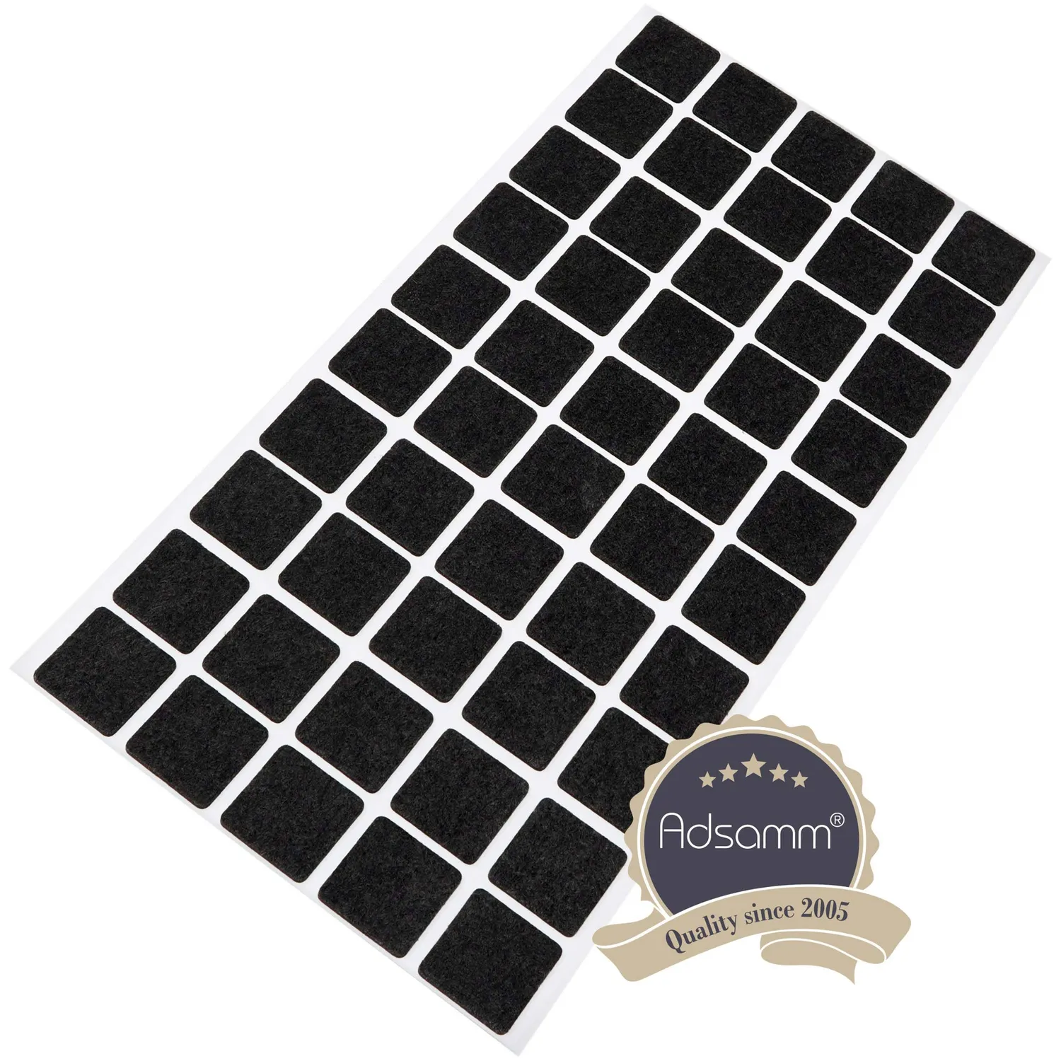 Adsamm Ultrasottili 20x20 mm Feltrini Neri 50 pz 1,5 mm