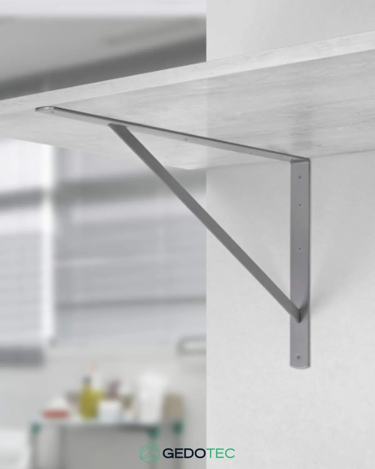 Gedotec Athena 250 mm staffa mensola argento 1 pezzo 300 kg