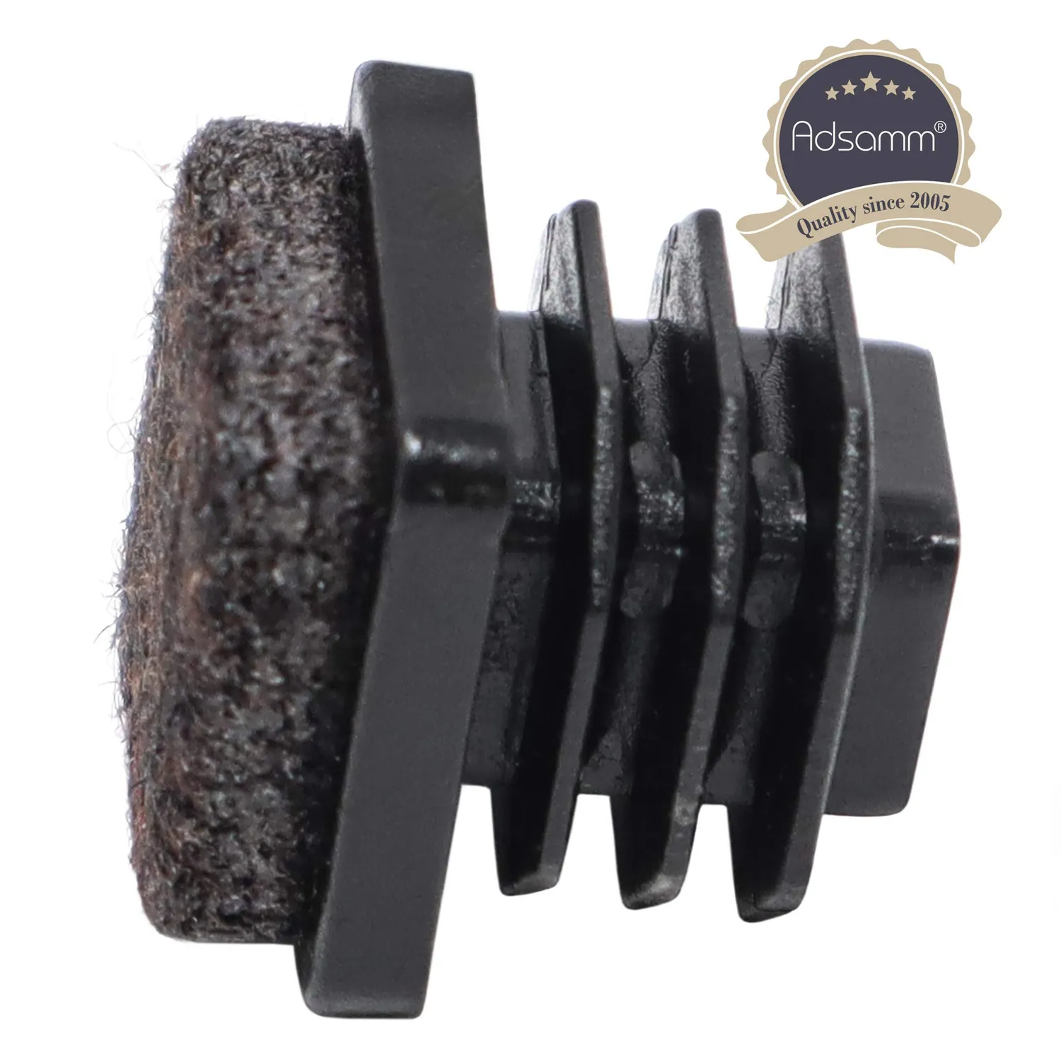 Adsamm puntali quadrati 12-14 mm 32 pezzi con feltro nero