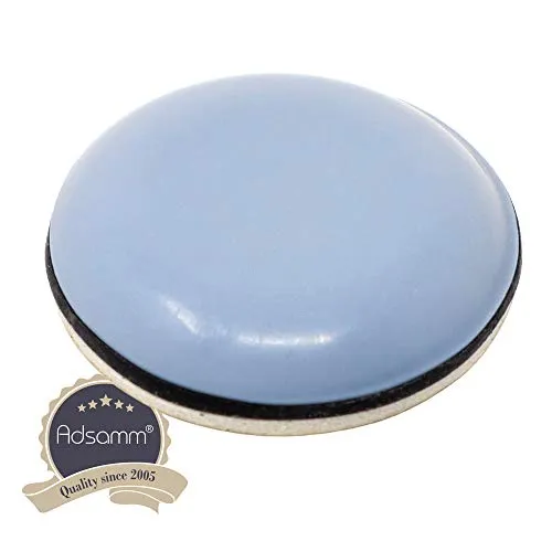 Adsamm Pattini PTFE Adesivi Tondi 25 mm 4 Pezzi Grigio