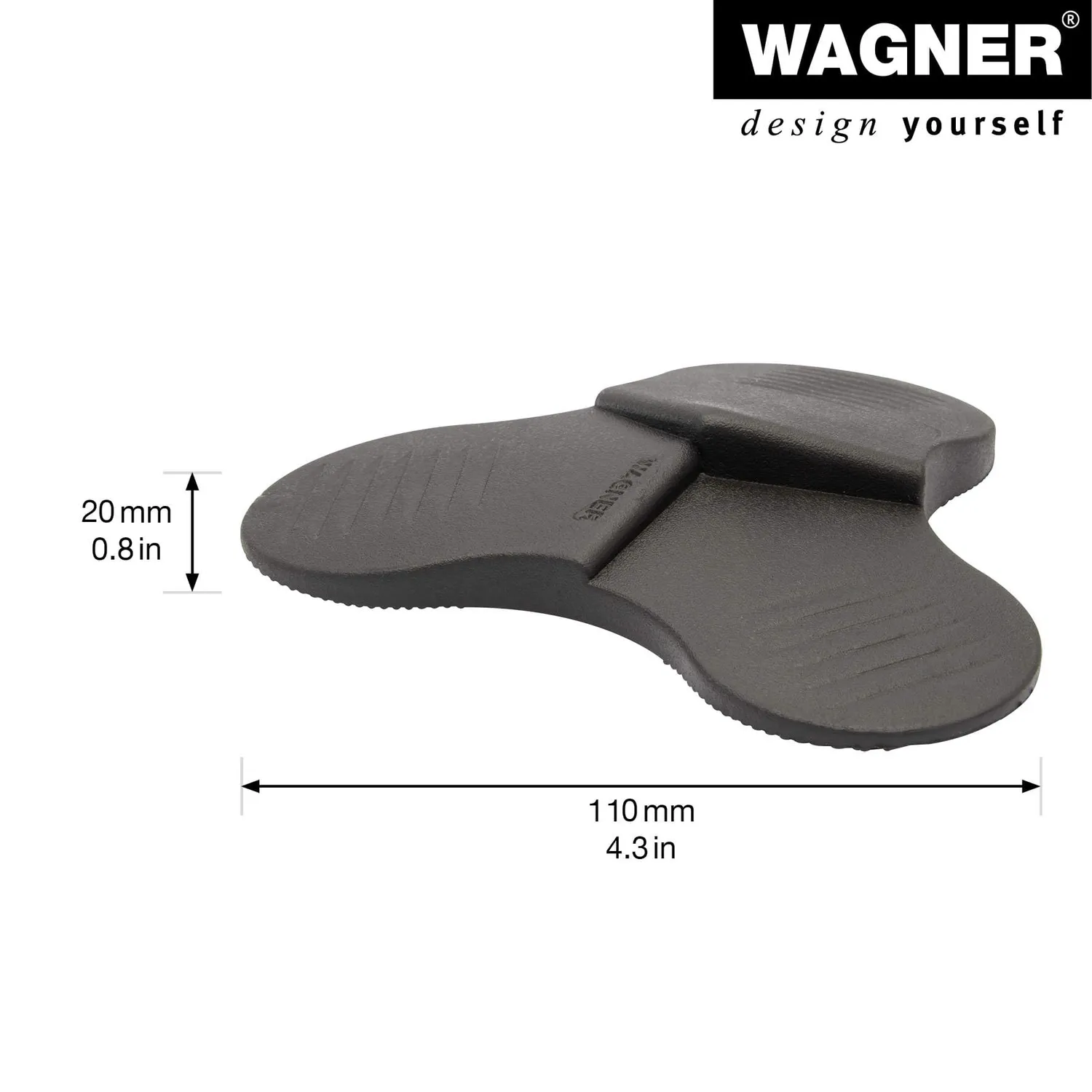 Wagner 3Stop fermaporta cuneo nero Ø108 mm