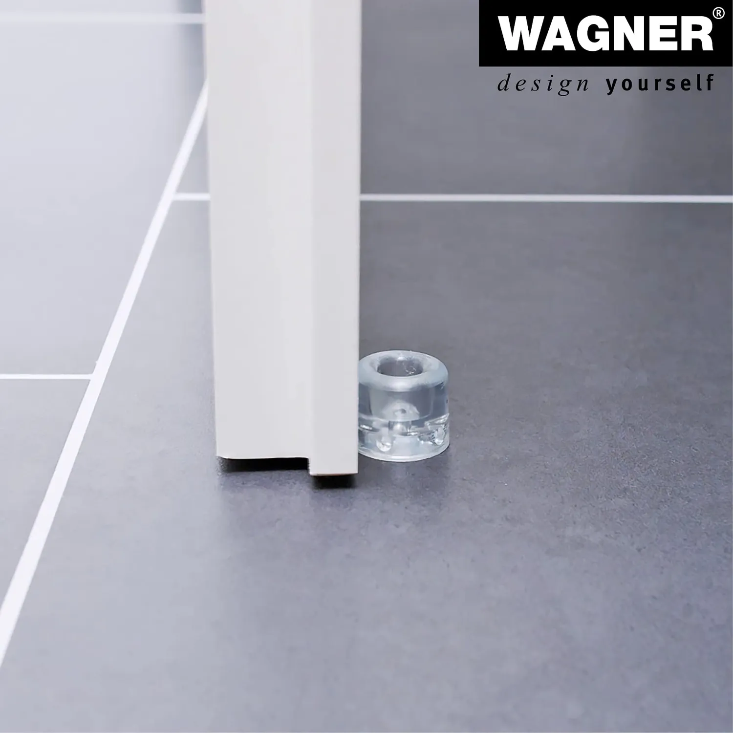 Wagner Vulkano Small fermaporta gomma 30x24mm trasparente