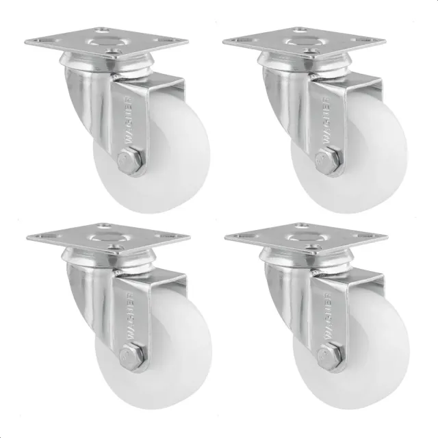 WAGNER ECO set 4 ruote girevoli D50 mm bianche 50 kg