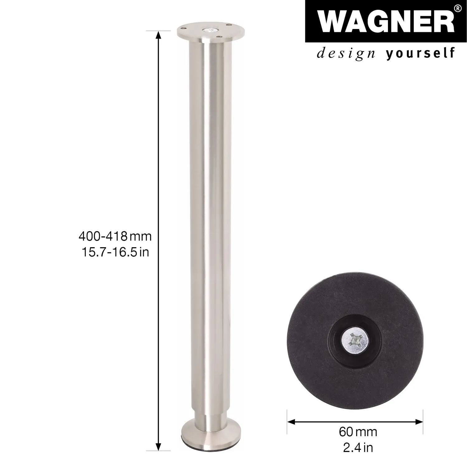 WAGNER Design ST 0384 gamba mobile regolabile 40 cm 1 pz