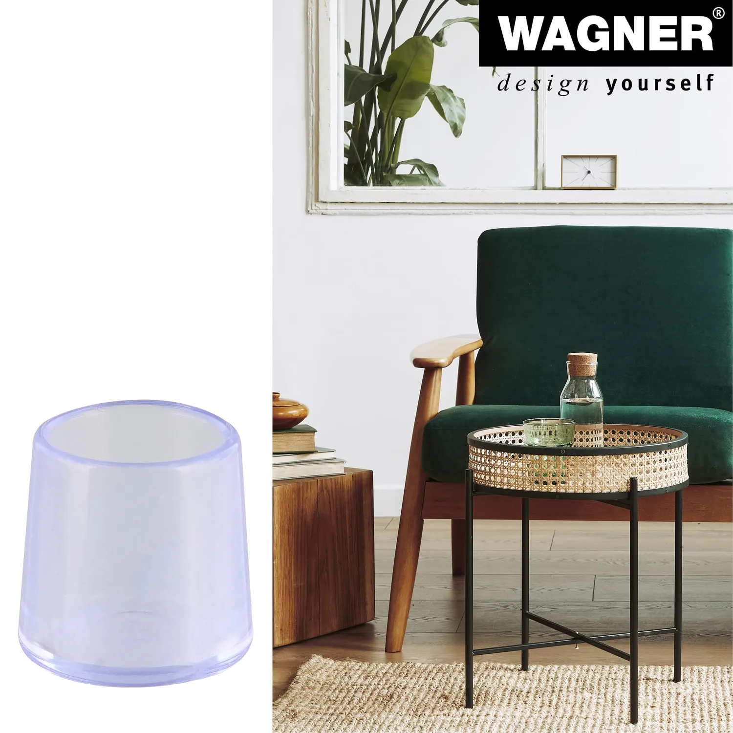 Wagner 15067099 tappi tubi acciaio 4 pezzi trasparenti