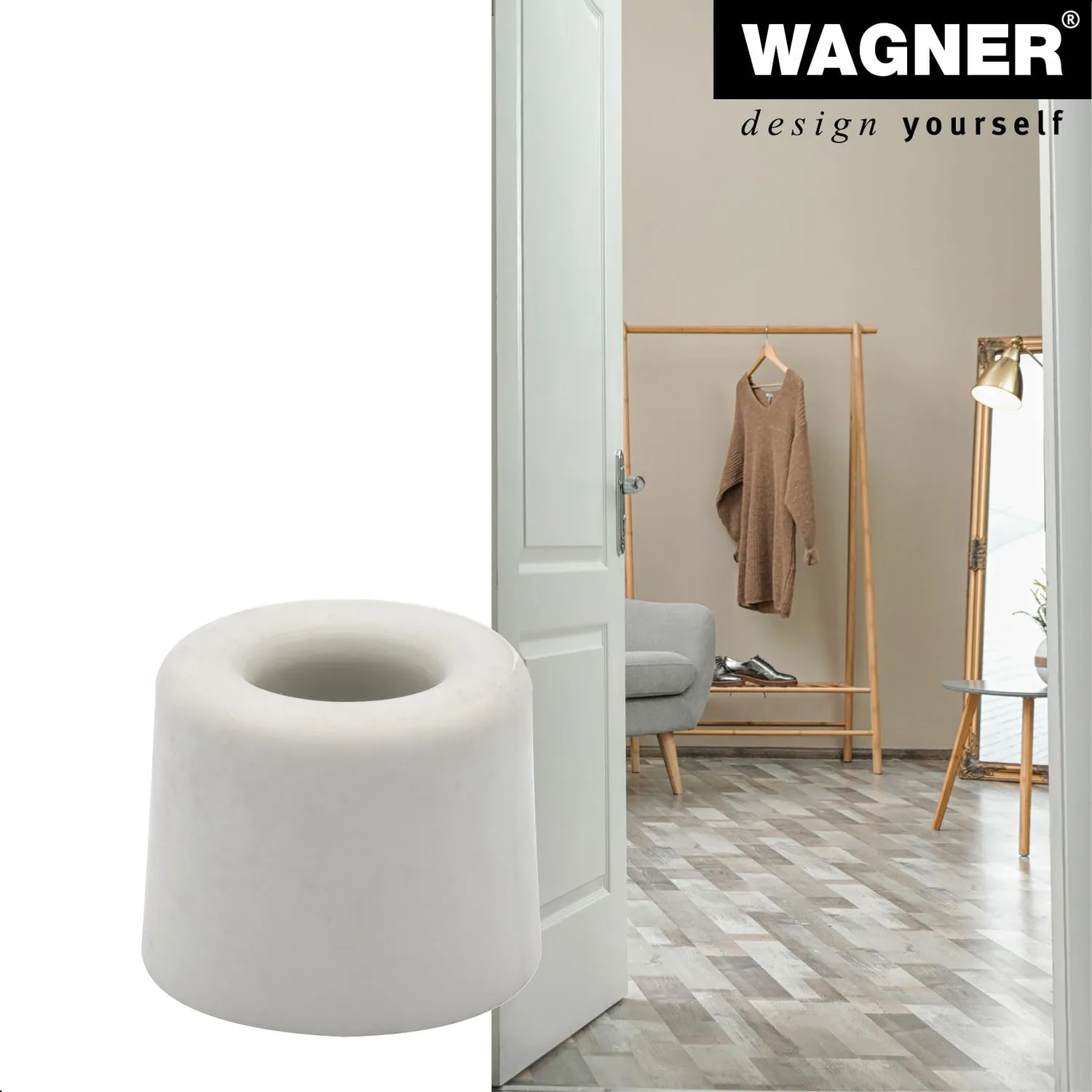 Wagner Vulkano Small fermaporta gomma grigio D30 mm