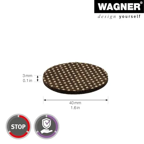 Wagner 16014099 cuscinetti antiscivolo Ø 40 mm 4 pezzi feltro stop